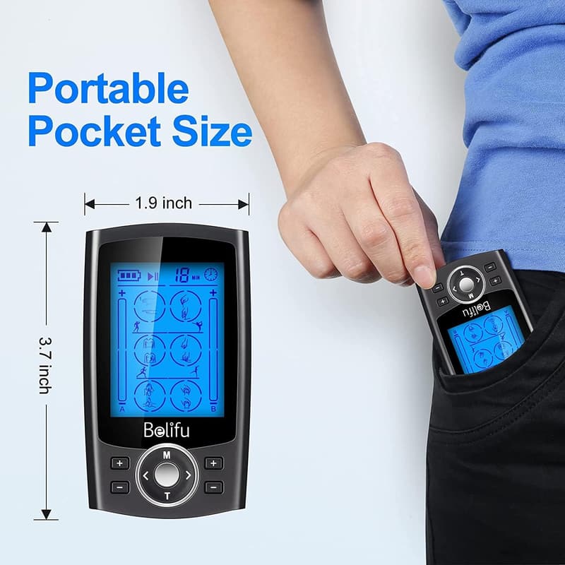 TENS Muscle Stimulator Unit with 24 Modes and 10 Pads