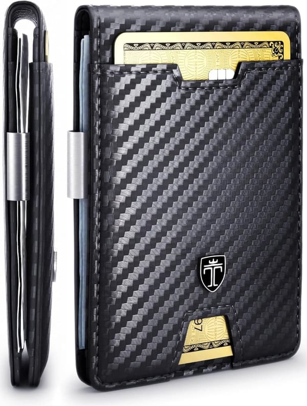 Austin Men's Slim RFID Blocking Wallet with Money Clip & Gift Box
