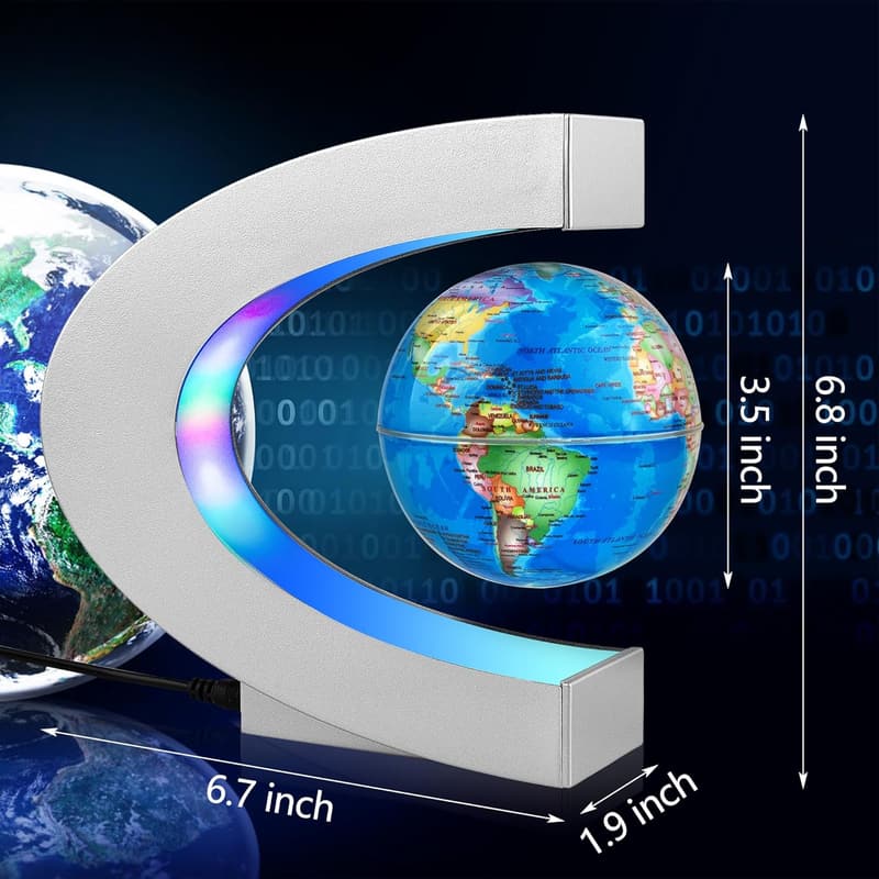 Magnetic Levitating Globe with LED Light | Tech Gift for All