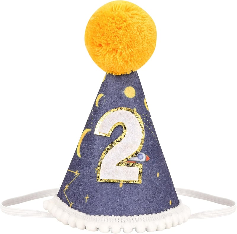 2nd Birthday Crown for Boys - Toddler Party Decorations