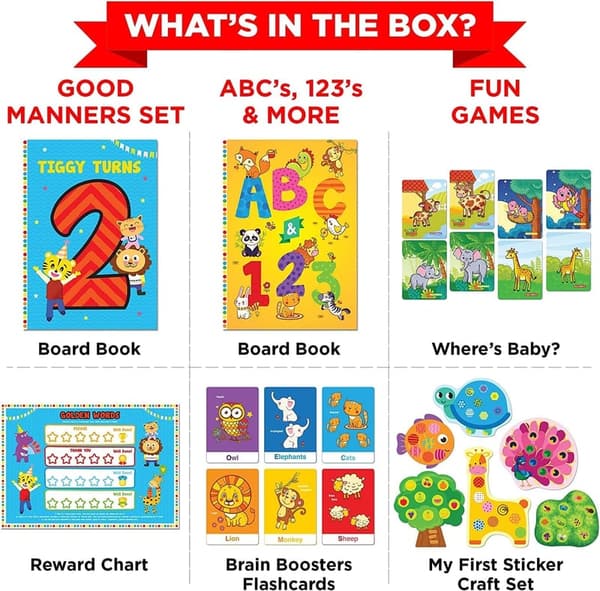 Educational Toy Set for 2-Year-Olds | Board Books & Activities