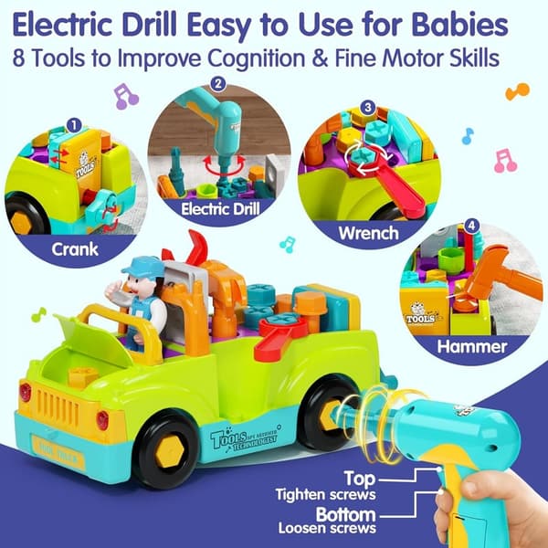 Toddler Electric Drill Tool Set - Birthday Gift for Ages 2-4