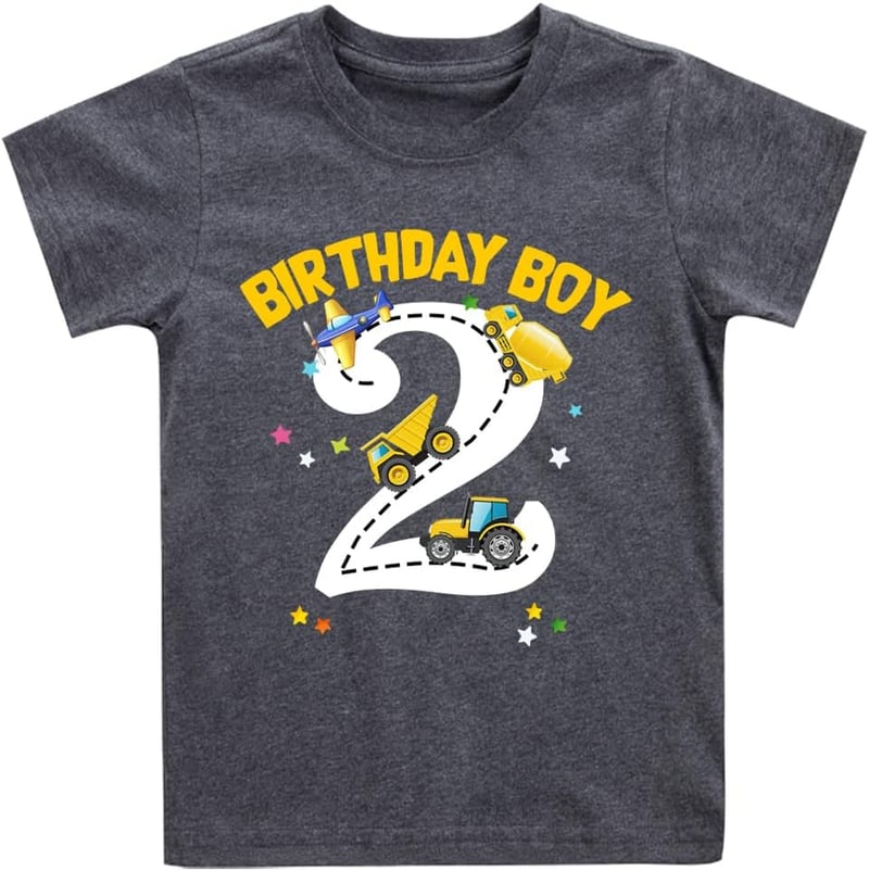 Boys' Toddler Birthday Construction Graphic T-Shirt