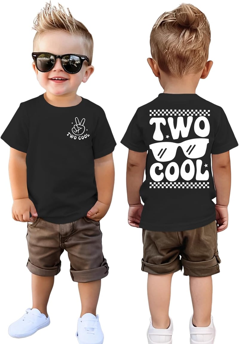 2nd Birthday Boys' Cool T-Shirt - Toddler Short Sleeve Top