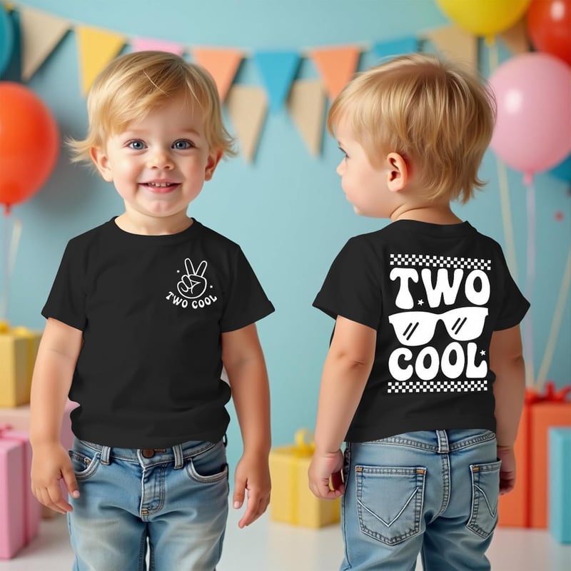 2nd Birthday Boys' Cool T-Shirt - Toddler Short Sleeve Top