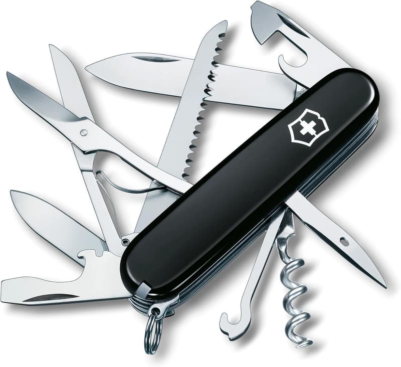 Victorinox Huntsman Swiss Army Knife - 15 Functions, Black