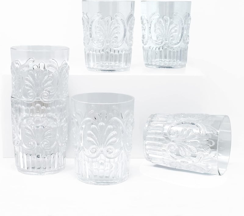 Clear Shatter-Resistant Polycarbonate Tumblers, Set of 6