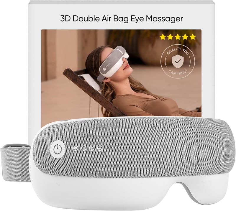 Father's Day Eye Massager & Bluetooth Sleep Mask with Suede Bag