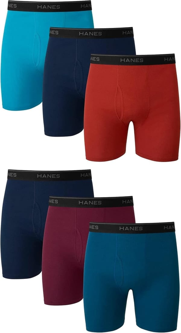 Moisture-Wicking Cotton Boxer Briefs for Men - Multi-Packs