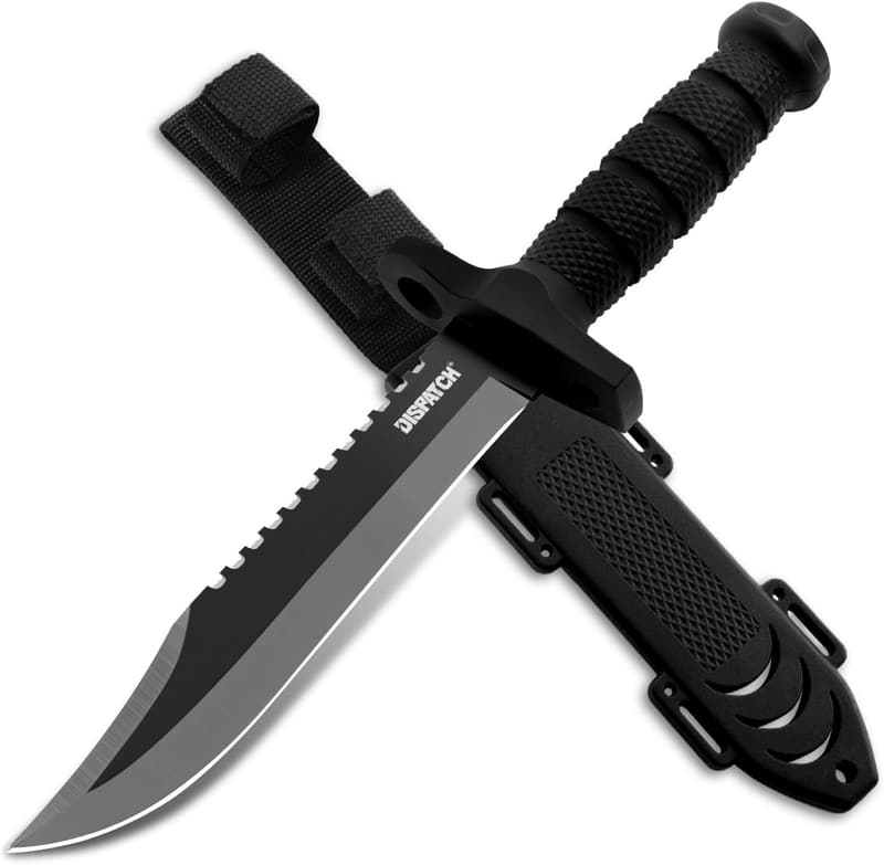 12-inch Tactical Bowie Knife with Sheath for Men