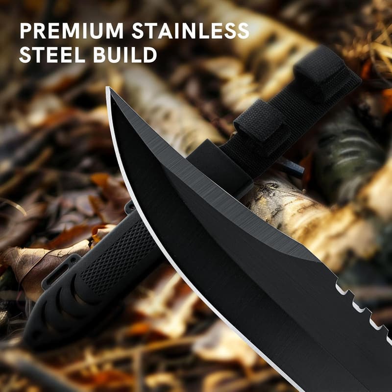 12-inch Tactical Bowie Knife with Sheath for Men
