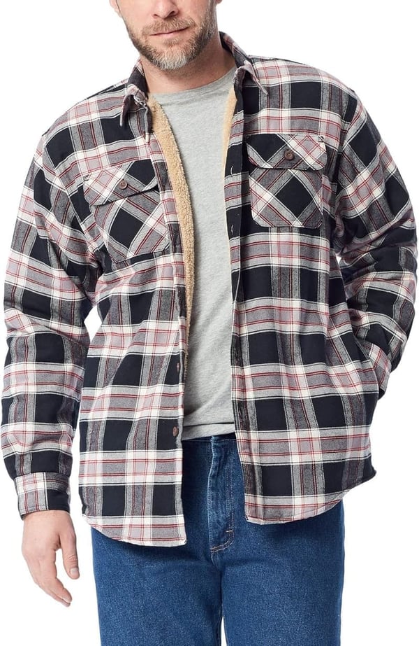 Men's Sherpa-Lined Shirt Jacket by Wrangler Authentics