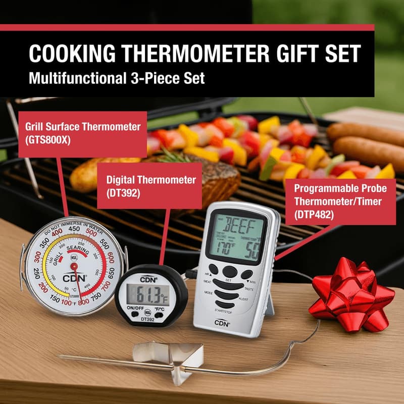 Father's Day 3-Piece Digital Cooking Thermometer Set
