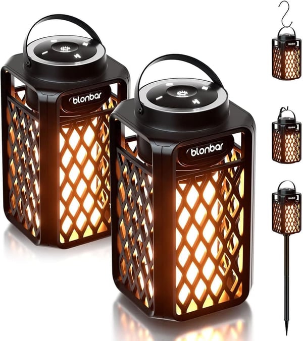 10W Bluetooth Flame Speakers - IP65 Waterproof, 2pcs Set