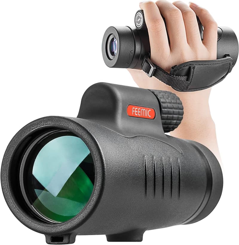 Compact 8x42 Waterproof Monocular for Bird Watching & Travel