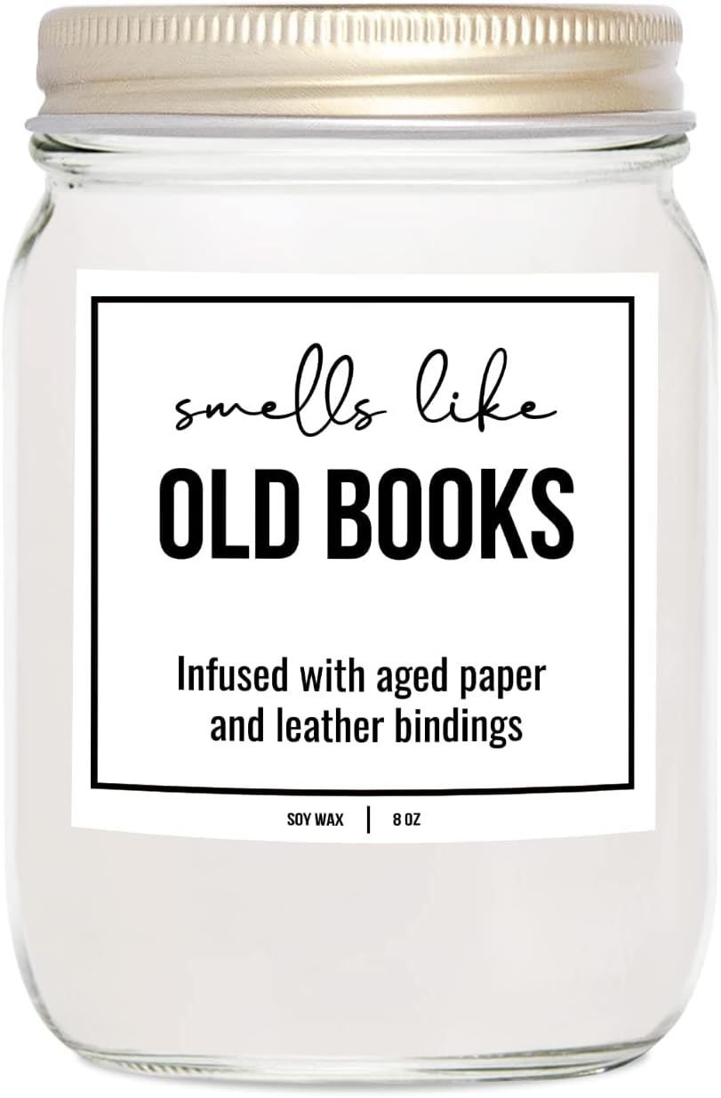 Book Lovers Candle - 8 oz White Soy Scented for Women