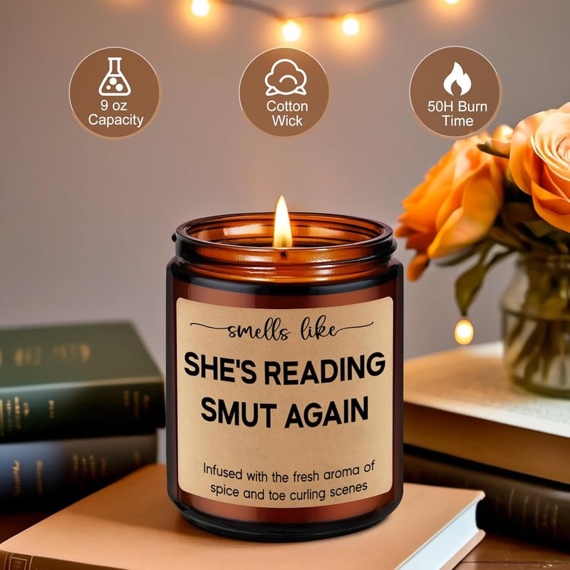 Book Lovers Reading Candle - Funny Gift for Women