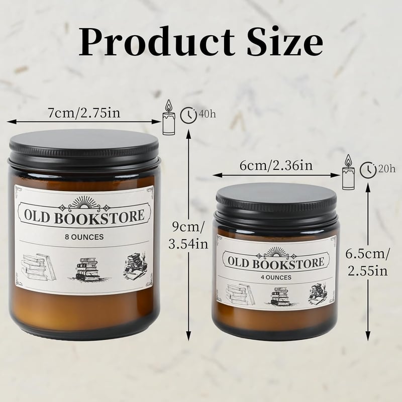 Book Lovers' Candle - 4 oz Soy Wax for Readers' Gifts