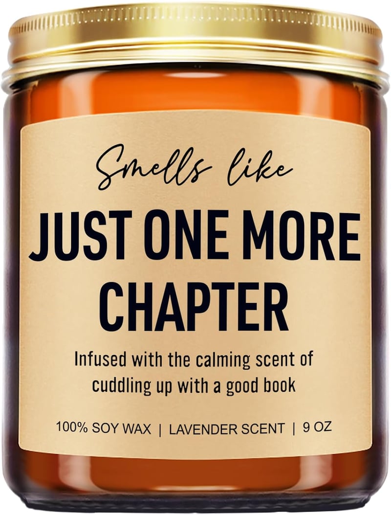 Funny Scented Candle for Book Lovers - 9 oz Birthday Gift