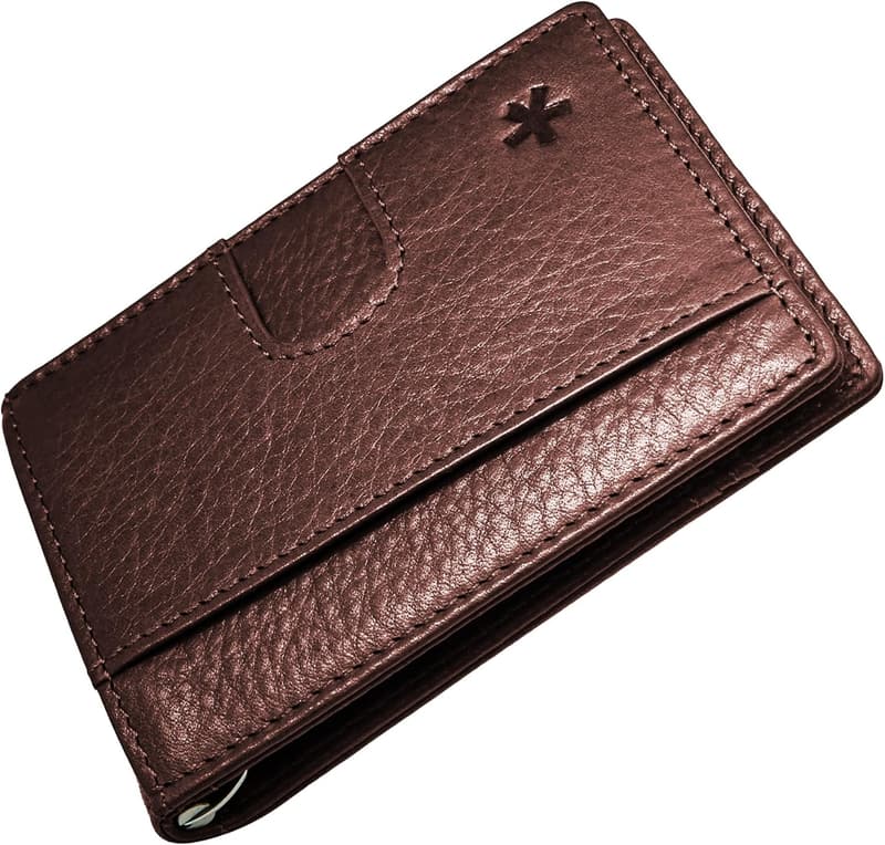 Walnut RFID Blocking Money Clip Wallet for Men