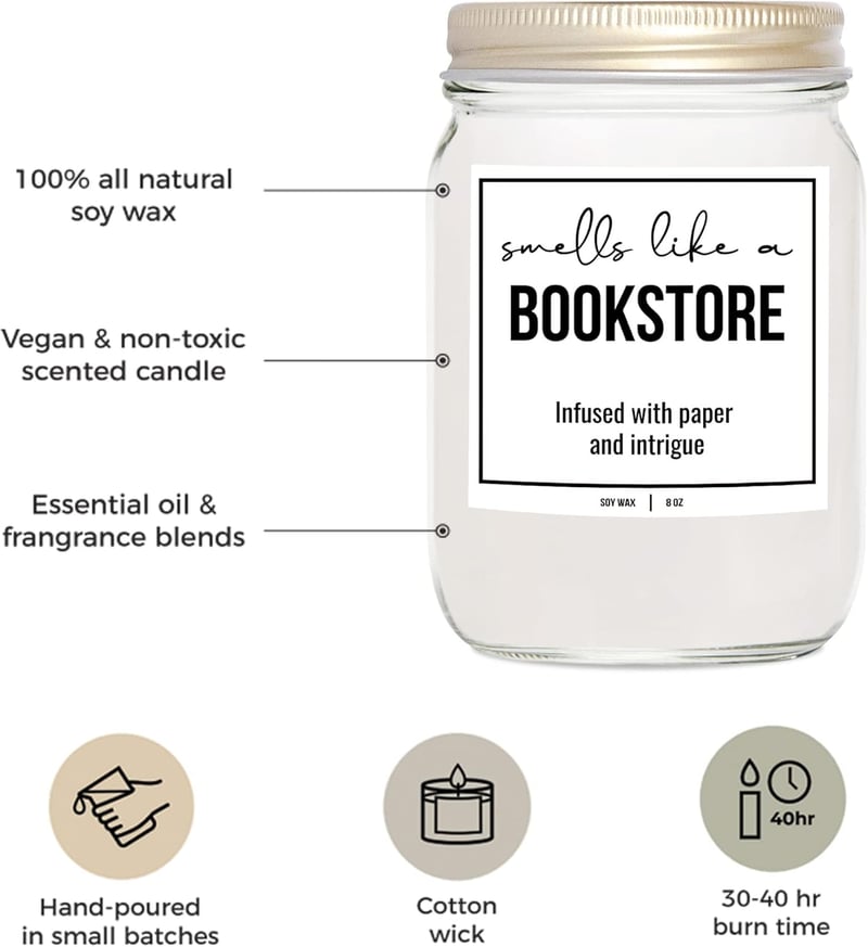 Scented Soy Candle for Book Lovers - 9 oz Gift Edition