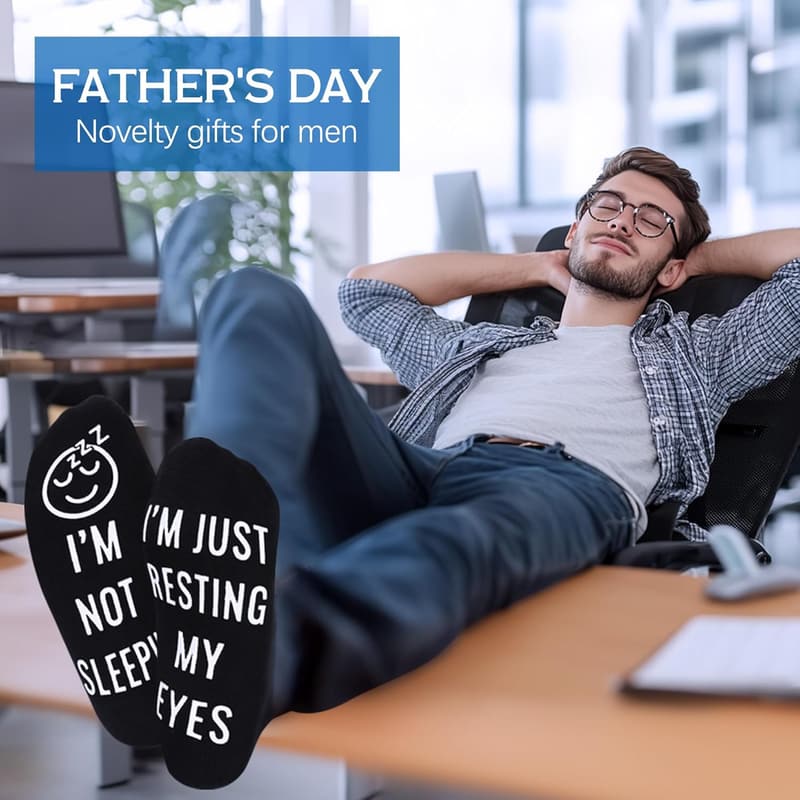 Father's Day Funny Socks for Dad from Kids & Wife