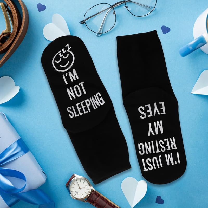 Father's Day Funny Socks for Dad from Kids & Wife