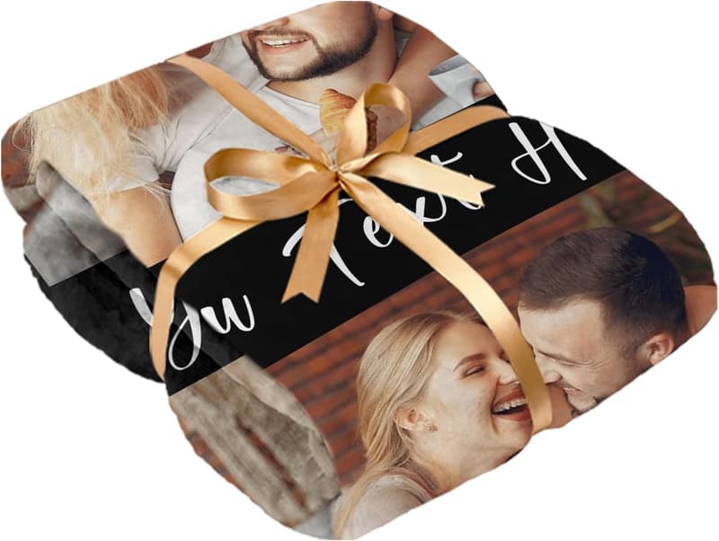 Personalized Photo Blanket - Custom Gift for Couples and Parents