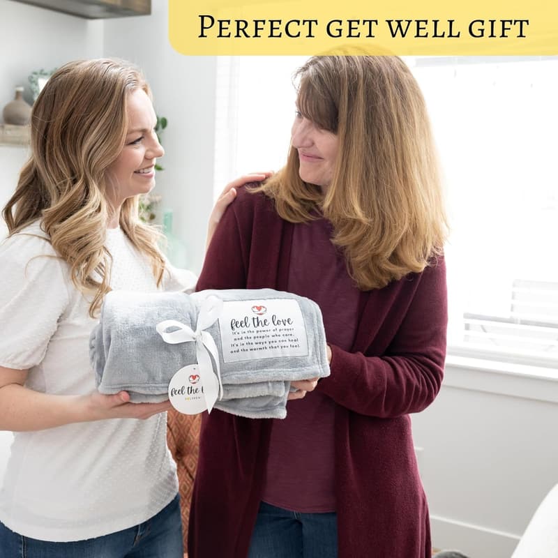 Get Well Soon Fleece Blanket - Inspirational Healing Throw