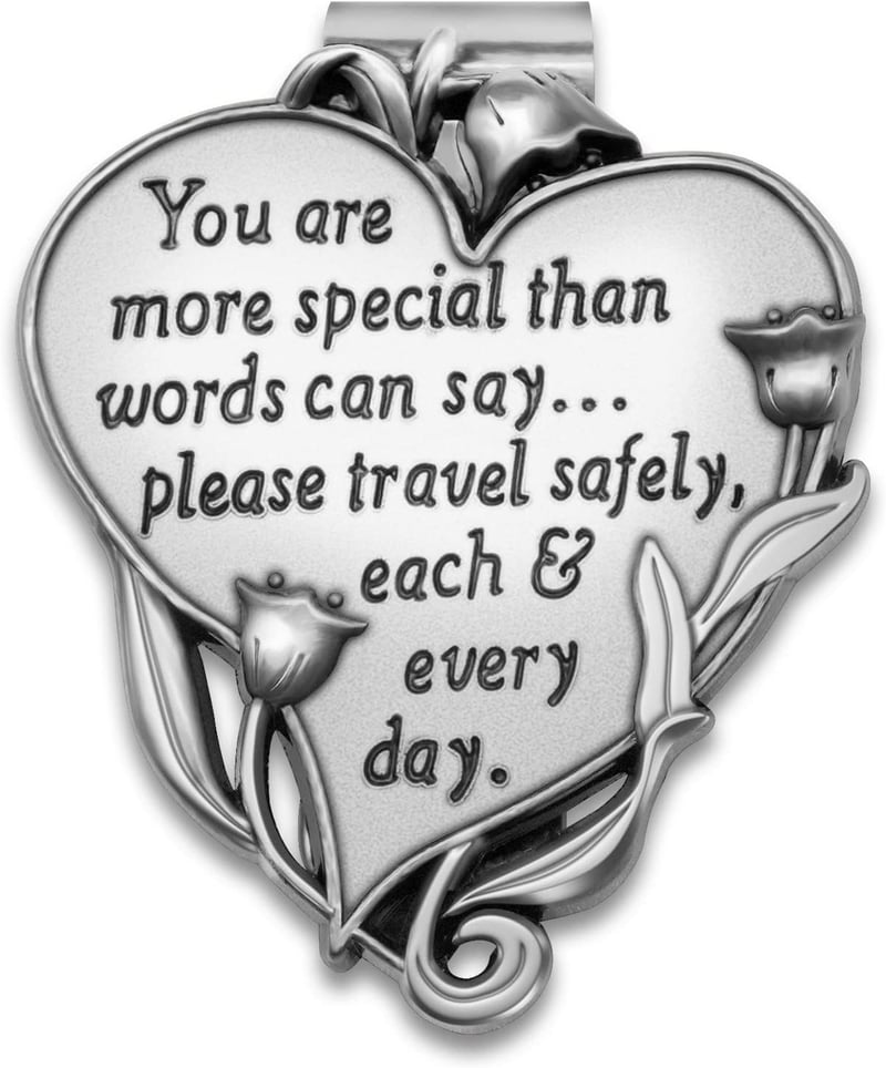 Heart-Shaped Car Visor Clip for Driving Safety Gift