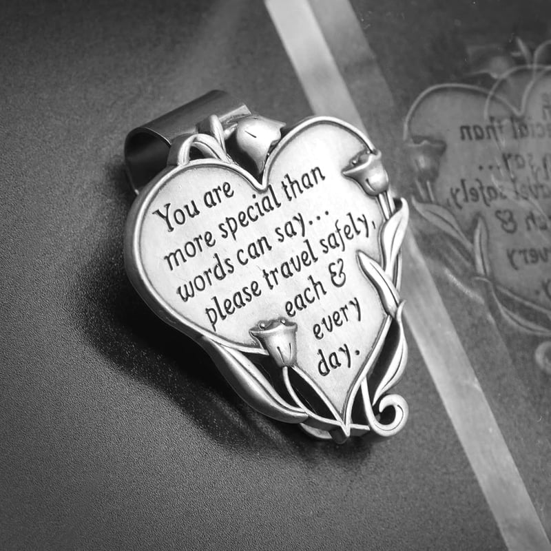Heart-Shaped Car Visor Clip for Driving Safety Gift
