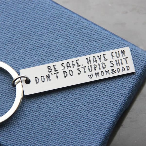 Sweet 16 Stainless Steel Keychain Gift for New Driver