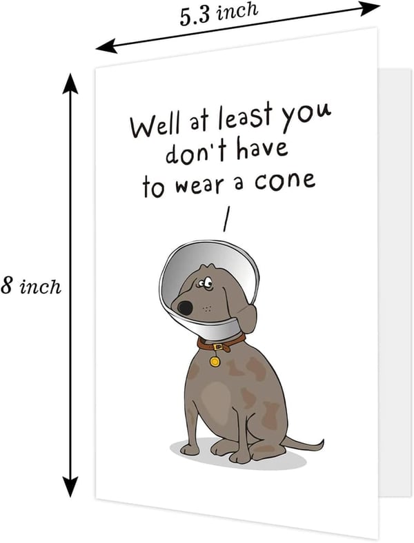 Get Well Soon Card - Humorous Recovery Gift for Friends