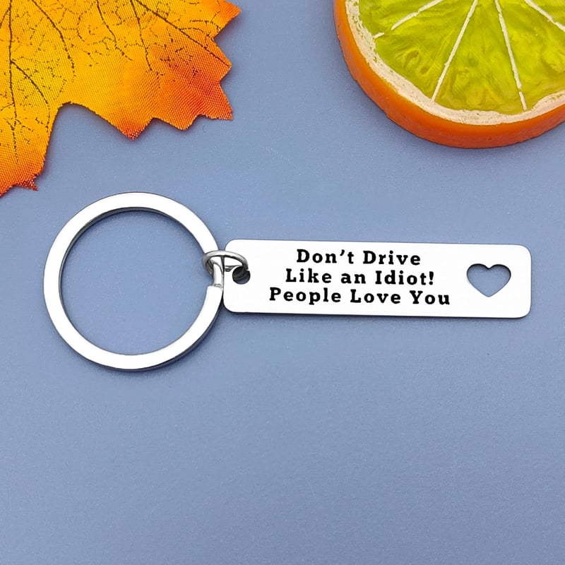 Sweet Sixteen Drive Safe Keychain Gift for Daughter & Son