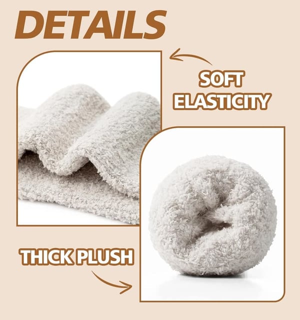 Fuzzy Non-Slip Hospital Socks for Women and Men