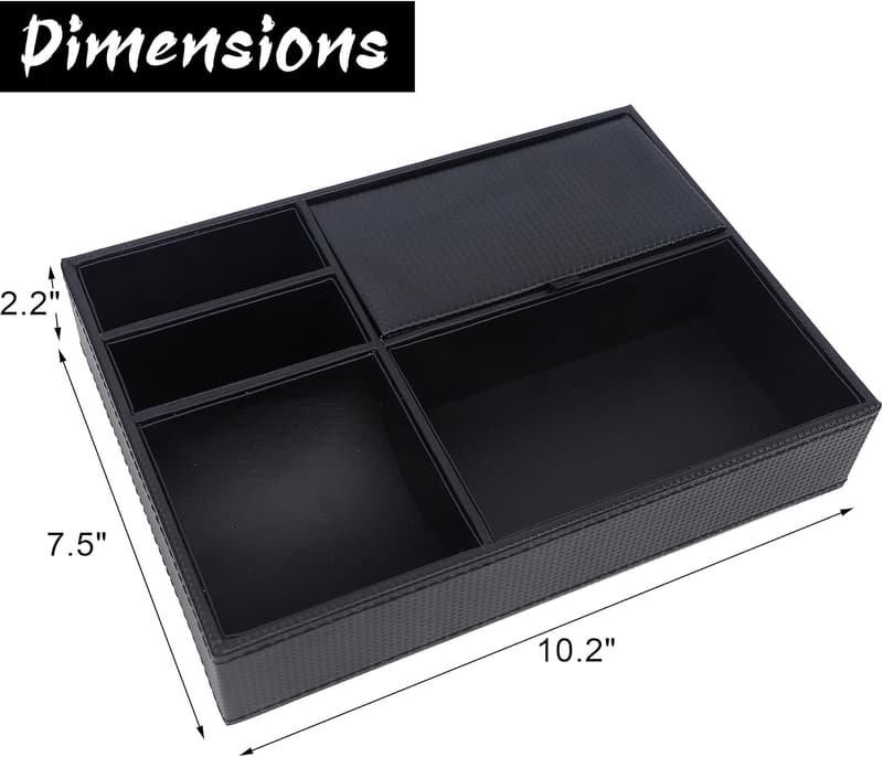 Father's Day Gift: Men's Faux Leather Valet Tray Organizer