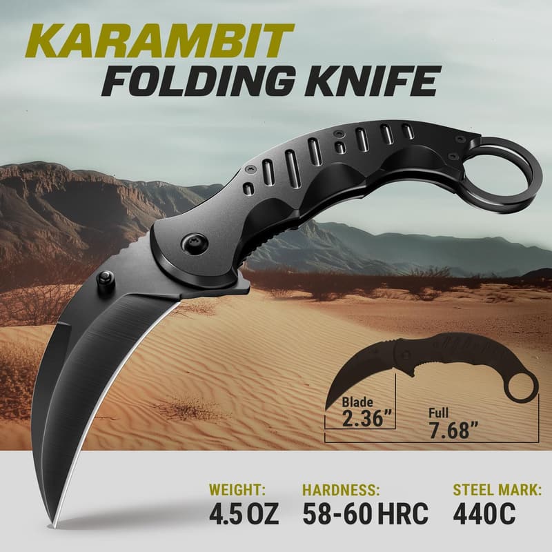 Karambit Tactical Spring Assisted Pocket Knife for Men - EDC Gift