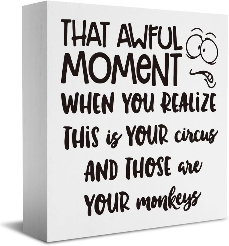 Boss Day Funny Office Desk Sign - 5x5 Inch Gag Gift