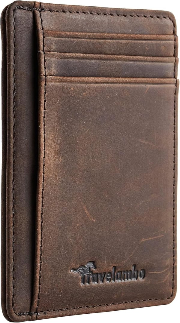 Minimalist RFID Blocking Leather Slim Wallet