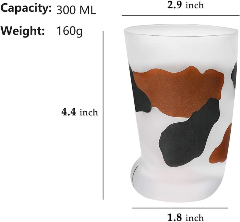 Valentine's Day Cat Paw Frosted Mug Set with Spoons