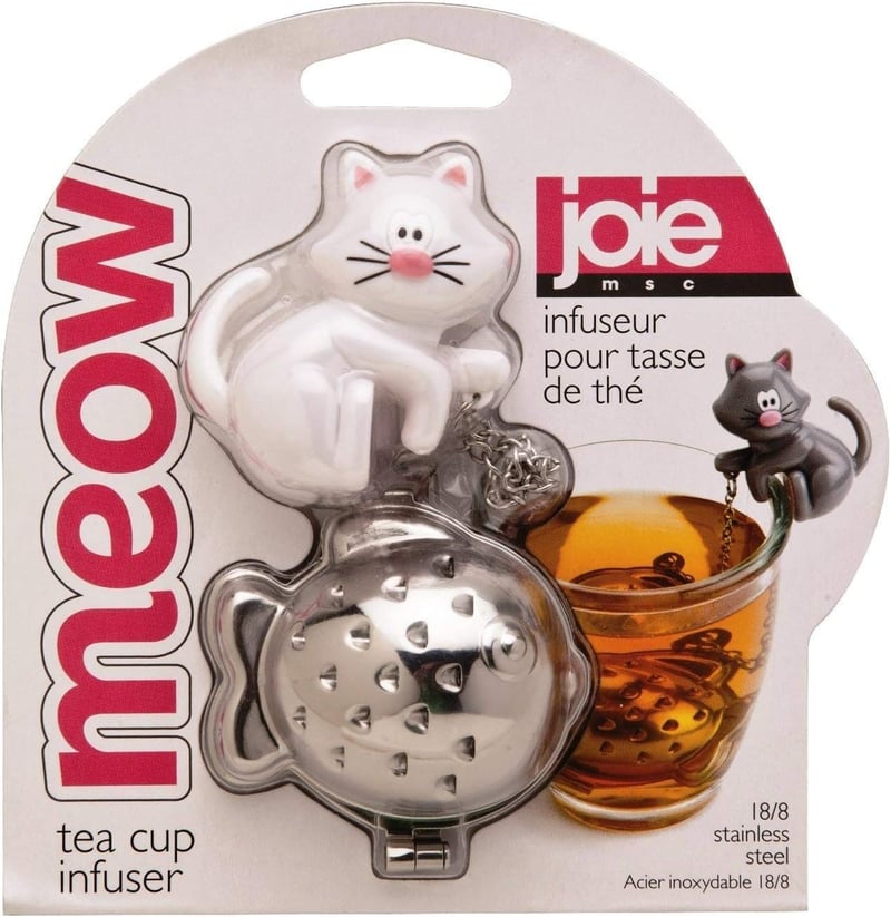 Cat Design Tea Ball Infuser - Stainless Steel, BPA-Free
