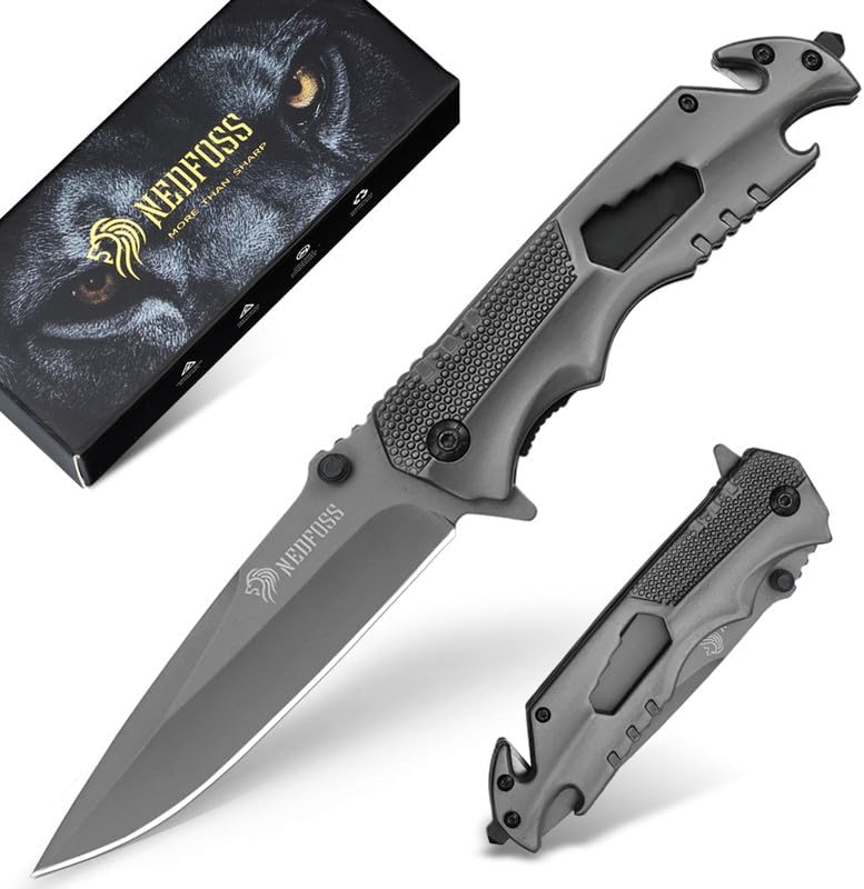 5-in-1 Multitool Folding Knife for Men - Emergency Rescue & Home Use