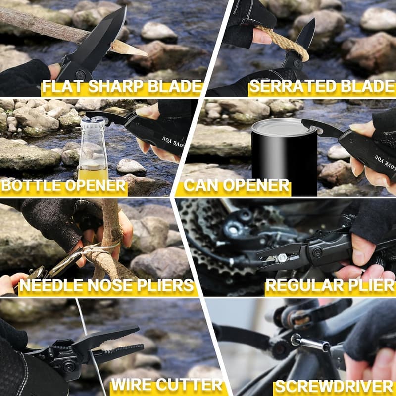 Multifunctional Pocket Knife Set for Men - 6-in-1 Birthday Gift