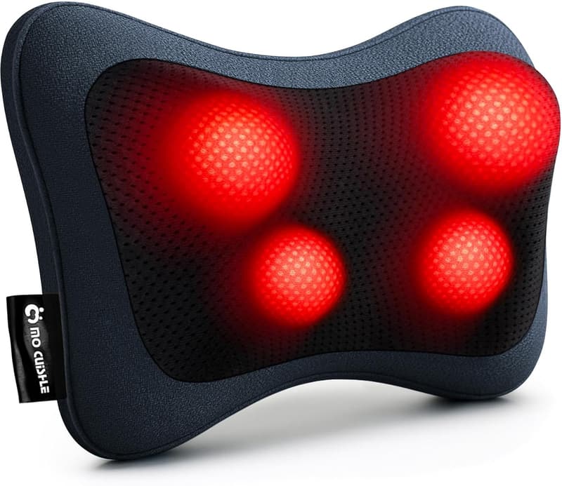 Electric Shiatsu Back Massager with Heat for Pain Relief