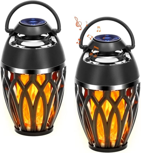Outdoor Bluetooth Flame Speakers - 2 盒, IPX5 Waterproof