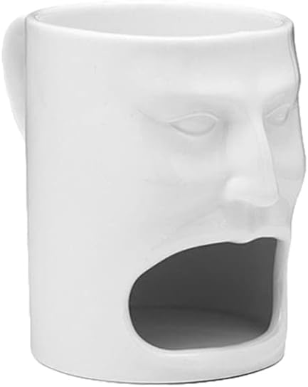 Birthday Party Cookie Mug with Biscuit Holder - White Ceramic