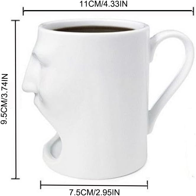 Birthday Party Cookie Mug with Biscuit Holder - White Ceramic