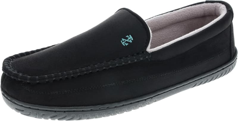 IZOD Men's Classic Slip-On Moccasin Slippers - Soft & Warm