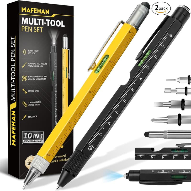 10-in-1 Multi Tool Pen Set for Dad - Cool Gadget Gift