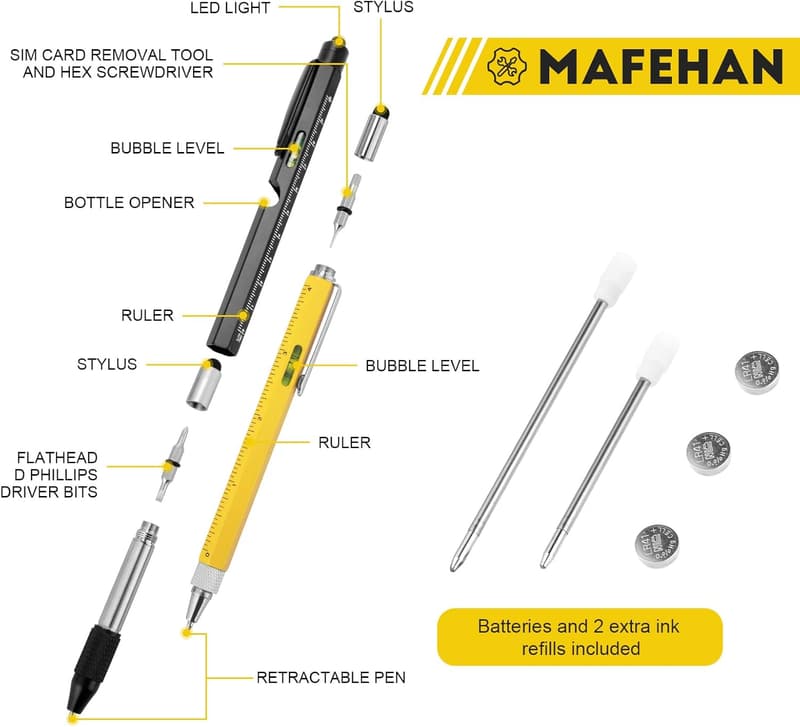 10-in-1 Multi Tool Pen Set for Dad - Cool Gadget Gift